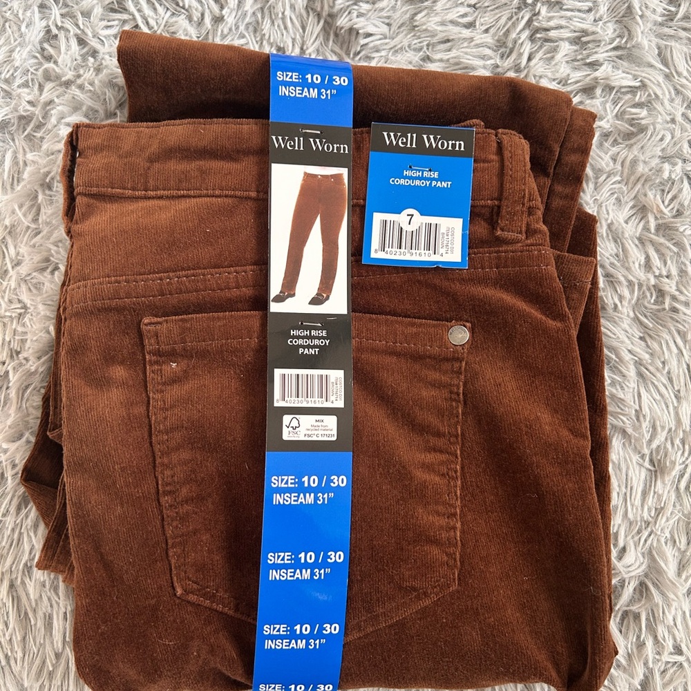 Well Worn High Rise Corduroy Pants